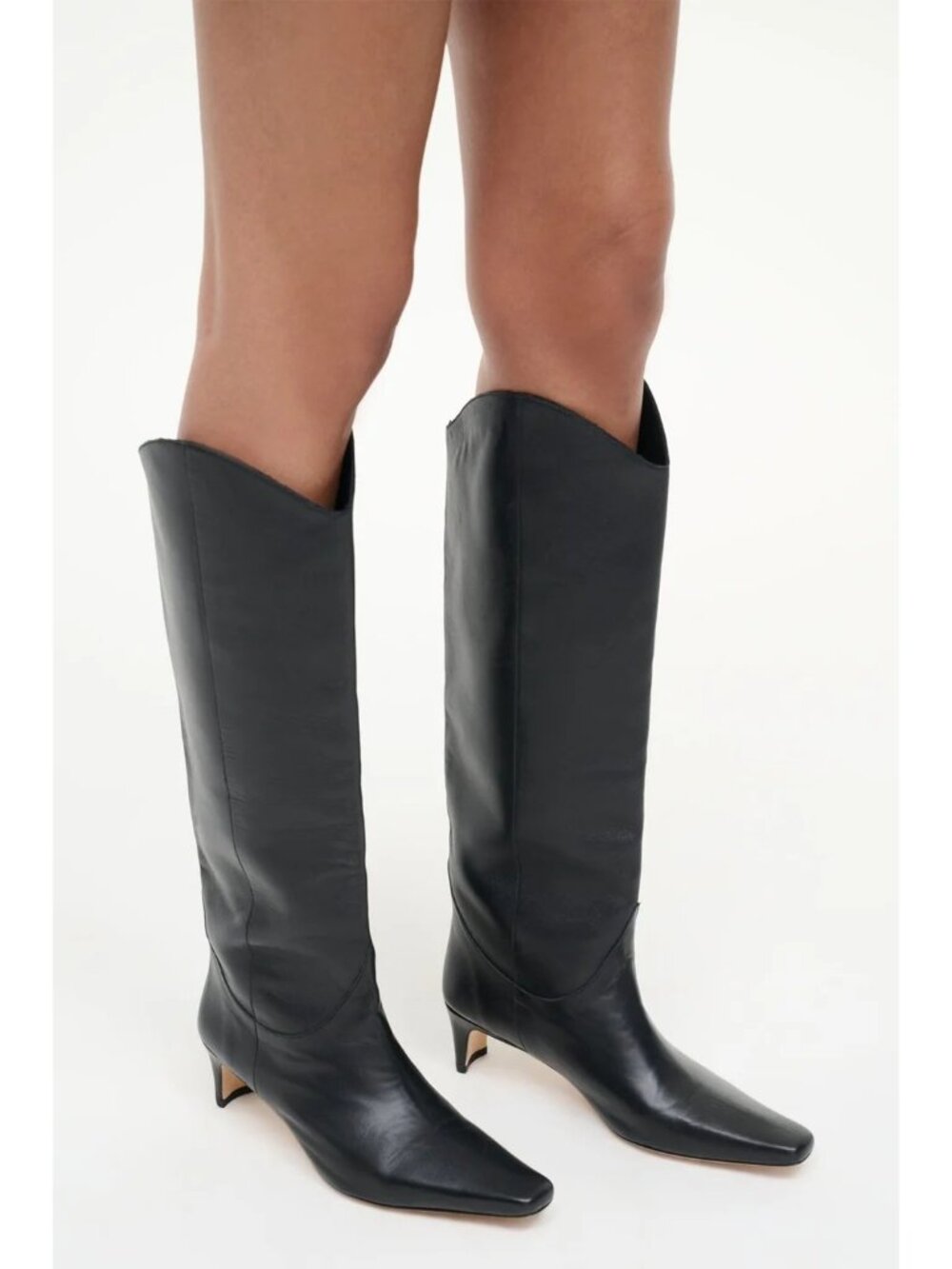 NWB Staud Western Wally Boots Black Size 37.5/US 7